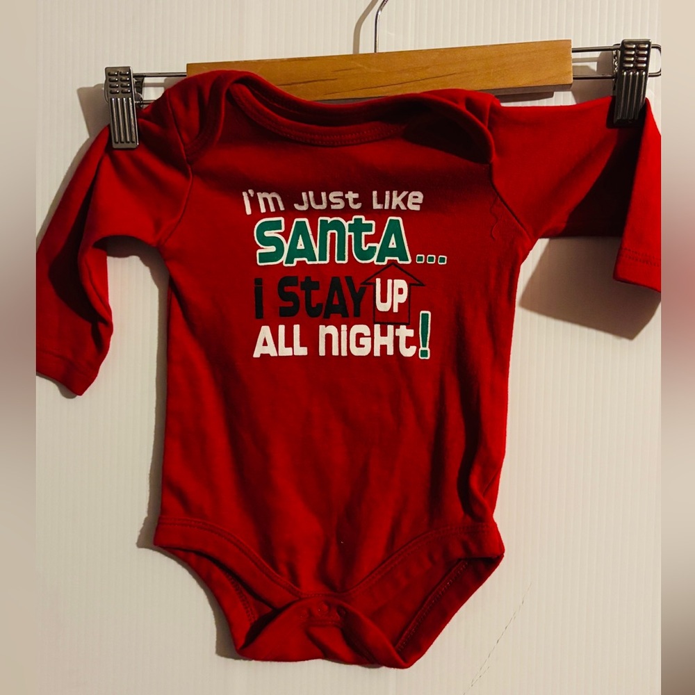 Red Santa Baby Onesie